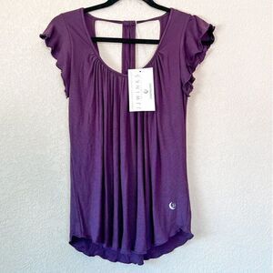 NWT! JJ Winks Light Huge Purple Amethyst Short Sleeve Top Size XS
